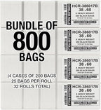Aluf Plastics High Density Trash Bags, 60 Gallon, 800 Count, 17 Micron (eq), 38" x 60", Black, for Bathroom, Office, Industrial, Commercial, Janitorial, Municipal, Recycling