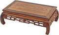 GOLDY&WENDY Vase Lamp Teapot Wooden Oriental Style Rectangular Base Rosewood Solid Wood Carving Display Stand