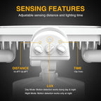 Onforu 2 Pack 100W LED Security Lights Motion Sensor Outdoor, 9000LM Super Bright Flood Light Motion Detector, IP65 Waterproof Exterior Floodlight, 6000K Hardwired Wall Light (White)