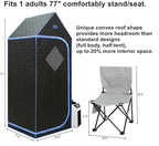 Portable Sauna Box for Home Spa Full Body, Personal Steam Sauna Tent Sauna Room with 3L 110V 1000W Steamer, 90 Minute Timer with Remote Control, 4 Temperature Levels, Folding Chair