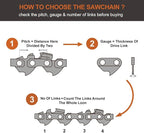 3PC 10 Inch Chainsaw Chain for Worx WG323 / WG323.9 / WG322 / WG322.9 Chainsaw, 10" Pole Saw Chain Replacement for EGO PSA1000 / PSA1020 / MPS1000 / MPS1001 / PPSX2504 10-Inch 56V Polesaw