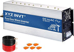 3500W Pure Sine Wave Inverter 12V to 120V AC, 7000W Peak Power - Portable Power Converter for Solar System, Off-Grid Home, RV, Truck & Camping