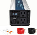 WZRELB 600W Pure Sine Wave Inverter 36V DC to 110V 120V AC Power Converter with LED Display, Off-Grid Portable Power Inverter with 2 AC Outlets for Home, RV, Truck, Camping