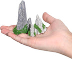 8Pcs Mini Rockery Zen Garden Accessories Mini Terrarium Decor, Miniature Mountain Bonsai Figurines for DIY Plant Pot