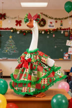 Christmas Porch Goose Outfit - 23" Goose Costume Festive Outfit for Cement Plastic Goose Statue – Funny Outdoor Decor,Lawn Yard Decor,Patio & Christmas Garden