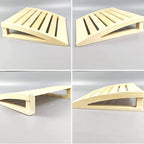 HJJKKH Wooden Sauna Headrest,Sauna Backrest Pillow,Natural Wood Pine Neck Pillow Head Support for Sauna Room Sauna Supplies Accessories (Wood-Style-1)