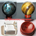4-5cm/1.57-1.96inch Natural Crystal Ball Lapis Lazuli Polished Divination Ball Decorative Sphere Reiki Healing Crystals Ball Healing Stone Crafts (40-50mm, Lapis Lazuli)