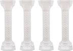 Roman Columns Wedding Column Stand Roman Pillar Plant Stand Plastic Greek Column Statue Pedestal Flower Pot Holder Decor, Elegant Decorative Column for Wedding Event Party, White
