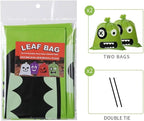 Halloween Pumpkin Lawn Bags, Large Reusable Leaf Bags with Twist Ties, Fall Outdoor Decorations, 8 Pack 24 * 30 Inch