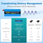 SUNWHEEL 1100 Watt Pure Sine Wave Inverter, Solar Power Inverter, 12V DC to 110V AC Converter for RV, Home, Truck, Coffee Maker, Washer, TV, Fridge, Solar Power Pack with 2 AC Outlets and LCD Display