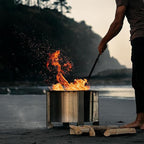 Breeo Smokeless Fire Pit (X Series 19, Stainless Steel) | 22.1 inch Smokeless Firepit for Outside | 47 Pounds | Ideal for Families Compatible with Wide Range of Breeo Accessories