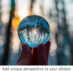 Modaier Crystal Ball 60mm with Wooden Stand and Gift Box for Magic,lensball Photography,Family Decorative,Fortune Teller,Feng Shui,Witchcraft,Witch Decor,and Halloween Decor