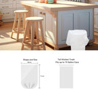 10 Gallon Trash Bag, 30 Count, Medium Garbage Bags, No Flaps/Ties, 60x71cm,11.2g/pcs, Unscented, White