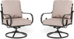 Sophia & William Extra Large & High Back Patio Furniture Set Metal Modern Outdoor Conversation Sets with Swivel Chairs
