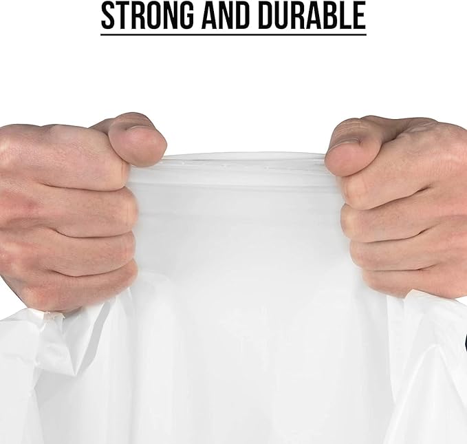 Aluf Plastics 45 Gallon 1.5 MIL Clear Garbage Bags - 40" x 46" - Pack of 200 - For Contractor, Industrial, Healthcare, & Municipal