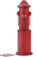Dog Fire Hydrant Pee Post, 22.4" H Fake Fire Hydrant for Dogs to Pee on, Red Metal Dog Pee Post for Training Tool, Puppy Pee Pole for Dogs Indoor Outdoor Garden Yard Statue