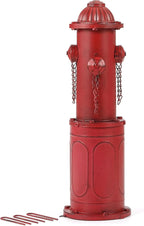 Dog Fire Hydrant Pee Post, 22.4" H Fake Fire Hydrant for Dogs to Pee on, Red Metal Dog Pee Post for Training Tool, Puppy Pee Pole for Dogs Indoor Outdoor Garden Yard Statue