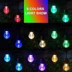 Auroraworld 96FT RGB Outdoor String Lights, Dimmable Color Changing Waterproof LED Patio Lights with Remote & E26 Shatterproof Edison Bulbs for Bistro Backyard Garden Party Decor