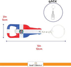SandT Collection Metal Beer Bottle Opener - Dominican Republic Flag Shape