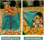 Reusable Lawn & Garden Bags, 3-Pack, Yard Leaf Waste Bags,Large Yard Dustpan-Type Garden Bag for Collecting Leaves,Collapsible Trash Can for Parties, Laundry,Yard Waste, or Camping Accessories