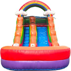 Inflatable Water Slides for Kids - Backyard Inflatable Water Slides with Splash Pool - Rainbow Cloud Slide Complete with Blower, and Stakes - 21' x 9' - 12' Tall Slide