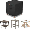 okcool Patio Wicker Side Table Cover,Waterproof Square Patio Small Side Table Cover,Suitable for 3-Piece Outdoor Wicker Patio Bistro Set Side Table,22W x 22D x 18H inch