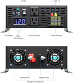 WZRELB 4000W 48V 120V Pure Sine Wave Power Inverter with 2 AC Outlets,Car Inverter