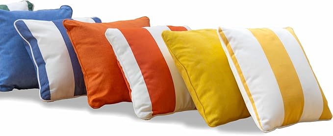 East Green 14 x 14 Waterproof Outdoor Pillow with Insert, Coral - Premium Olefin Outdoor Accent Pillow for Patio Furniture