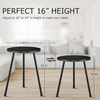 Plant Stand Indoor, Mid Century Wood Plant Stand Black Plant Table for Flower Pots, Tall Metal Plant Holder, Modern Home Decor Small Round Side End Table (11.8"x16")
