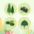 30 Pieces Model Trees Mixed 1.7-6 inch Fake Miniature Trees and Artificial Moss Rocks Diorama Architecture Mini Tress for Crafts Building Model Railway Scenery Landscape Supplies