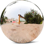 Stainless Steel Gazing Globe Mirror Ball (12inch,Silver)