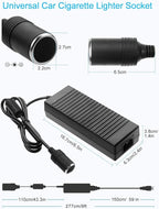 AC to DC Converter, 100V ~ 240V to 12V 10A 120W, Car Cigarette Lighter Socket AC/DC Power Supply Adapter Transformer for Tire Inflator, Car Refrigerator, Car Vacuum Cleaner, and Other Car Devices