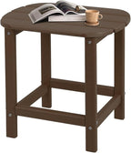 Plawdlik Adirondack Side Table,HDPE Weather Resistant,Wooden Textured for Adirondack Chairs,Patio,Garden, Porch, Backyard Use, Coffee