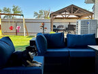Domi 12’x14’ Hardtop Gazebo Outdoor Aluminum Gazebo with Galvanized Steel Gable Roof for Lawn and Garden(Wood-Looking)