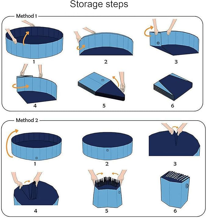 Upgraded Foldable Dog Pet Swimming Pool Plastic Children's Padding Pool Bathtub Large Small Dogs Outdoor Leak-Proof Collapsible Pool(L-48''x12'')