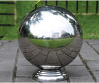 Gazing Ball Globe Stand for Outdoor Garden Gazing Globes,Metal Garden Sphere Stand,Silver Stainless Steel