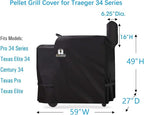SUPJOYES Grill Cover for Traeger 34 & 780 Series, Heavy Duty Waterproof Wood Pellet BBQ Accessories for Traeger Pro 34 Smoker Grill