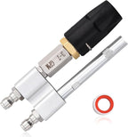 2 in 1 Downstream Soft Wash Chemical Nozzle, M5 Twist Nozzle Shooter Tips, 0-60° Adjustable Spray Pattern, for 1700 to 6000 PSI, 3 to 7 GPM Pressure Washer, with 1/4 inches Quick Connect