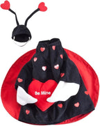 Fox Valley Traders Gaggleville Love Bug Goose Outfit, Fits Large 23" H Statue, Valentine Ladybug Costume for Lawn Décor, Polyester