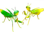 GIFTME 5 Metal Mantis Garden Yard Art Decor,Praying Mantis Outdoor Wall Decor for Garden,Patio,Tree,Fence,Lawn Ornaments Set of 2
