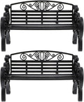 NUOBESTY 2Pcs Dollhouse Miniature Bench Mini Park Chair Mini Park Benches Fairy Garden Decoration Dollhouses Furniture Accessories