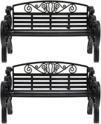 NUOBESTY 2Pcs Dollhouse Miniature Bench Mini Park Chair Mini Park Benches Fairy Garden Decoration Dollhouses Furniture Accessories