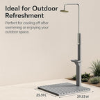 Outdoor Garden Pool Shower with Chassis Board for Outdoor Backyard Poolside Beach Pool Spa
