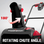 PowerSmart 80V 21-Inch Cordless Single Stage Snow Blower, 6.0Ah Battery, Charger (2 Battery)