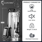 LANCHEZ 1.6HP 5500GPH Stainless Steel Sump Pump, High Flow Submersible Water Pump with Float Switch, Automatic Transfer Water Pump for Pool Basement Flooded Pit Sewage Sink Tub