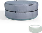 Portable Hot tub Cover, Inflatable Hot tub Full Coverage - Waterproof, Sun Protection, dust Proof, Suitable for 85 "Portable Outdoor spa, Round(Gray, Cover only)