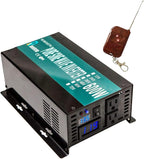 WZRELB 600W 24V 120V Pure Sine Wave Solar Power Inverter with Remote Control Switch