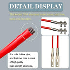 Snow Plow Blade Markers Guides Kit Red 27" Internal All Steel Wire Never Breaks 304L Stainless Steel Joint High Visibility Easy Installation for Blizzard Boss SNO-Way Western Snowplows