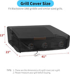 Kingling Grill Cover for Blackstone 1860 2225 On The Go Range Top Combo Griddle, 41 inch Waterproof & Dustproof Outdoor Grill Cover (Cover Only) - Black