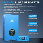 SUNGOLDPOWER 15000W 48V Inverter charger, Input 240V AC,Output 120/240V Split Phase Pure Sine Wave Inverter, Low Frequency Inverter, Heavy Duty Inverter for off Grid System（MPPT excluded）